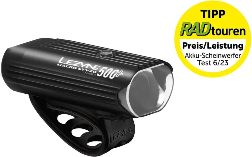 Lezyne Macro STVZO 500+Frontlicht Leistungsstark & StVZO-zugelassen