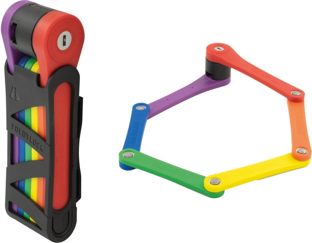Voxom Fahrradschloss Faltschloss Compact 85 rainbow Kompaktes Faltschloss