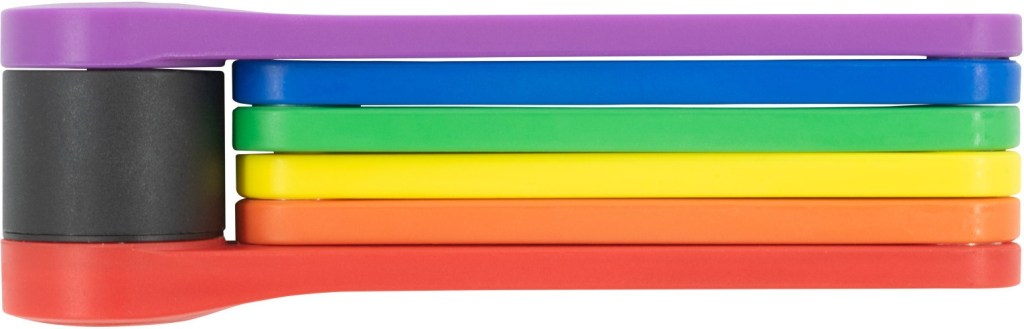 Voxom Fahrradschloss Faltschloss Compact 85 rainbow Kompaktes Faltschloss