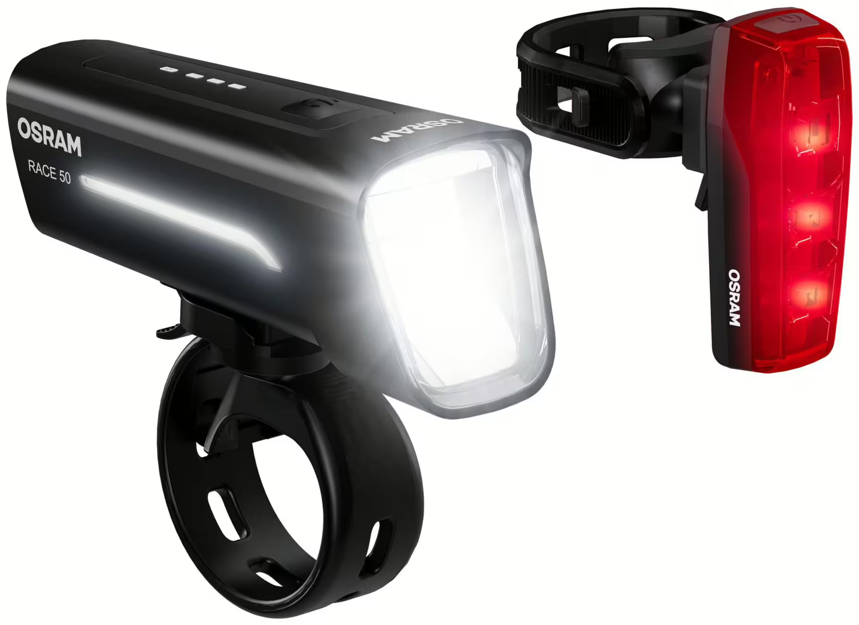 OSRAM LED Fahrradbeleuchtungsset 50 Lux, USB-C, StVZO-zugelassen