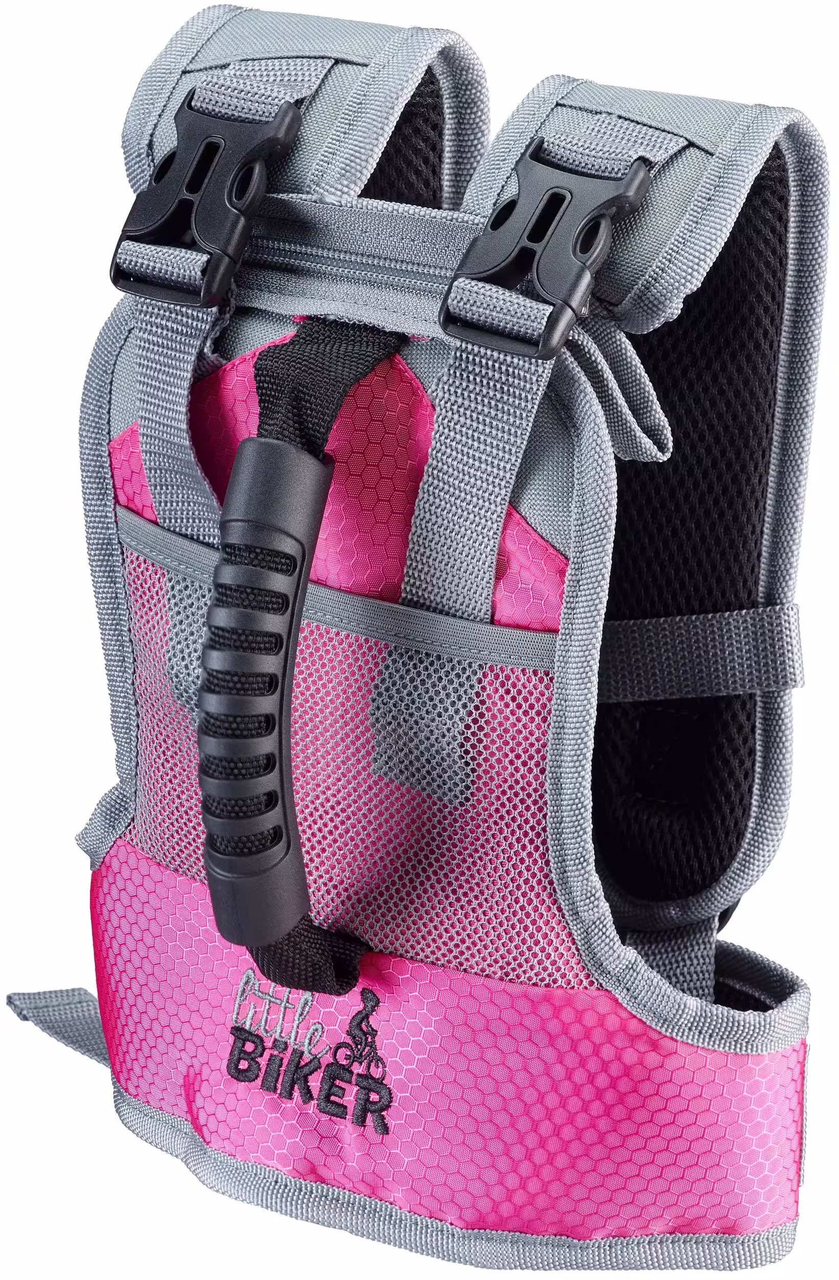 little-Biker Fahrradlernweste Kinder – Lern- und Sicherheitsweste blau/pink – Bild 5