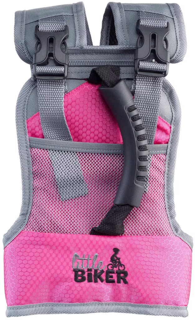 little-Biker Fahrradlernweste Kinder – Lern- und Sicherheitsweste blau/pink