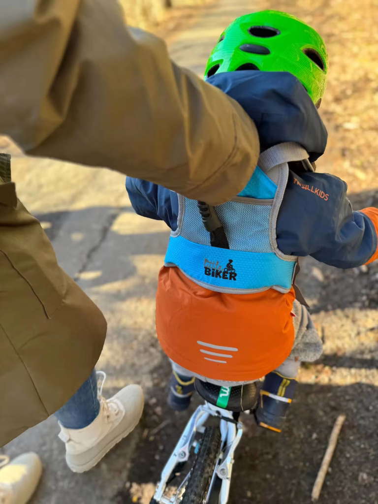 little-Biker Fahrradlernweste Kinder – Lern- und Sicherheitsweste blau/pink