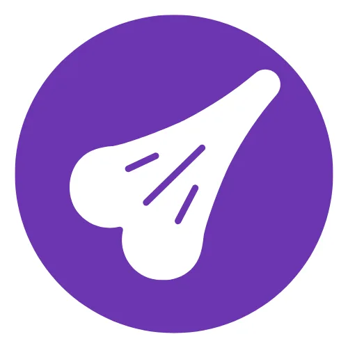 Logo eines grünen Gemüses in weiß auf lila Hintergrund