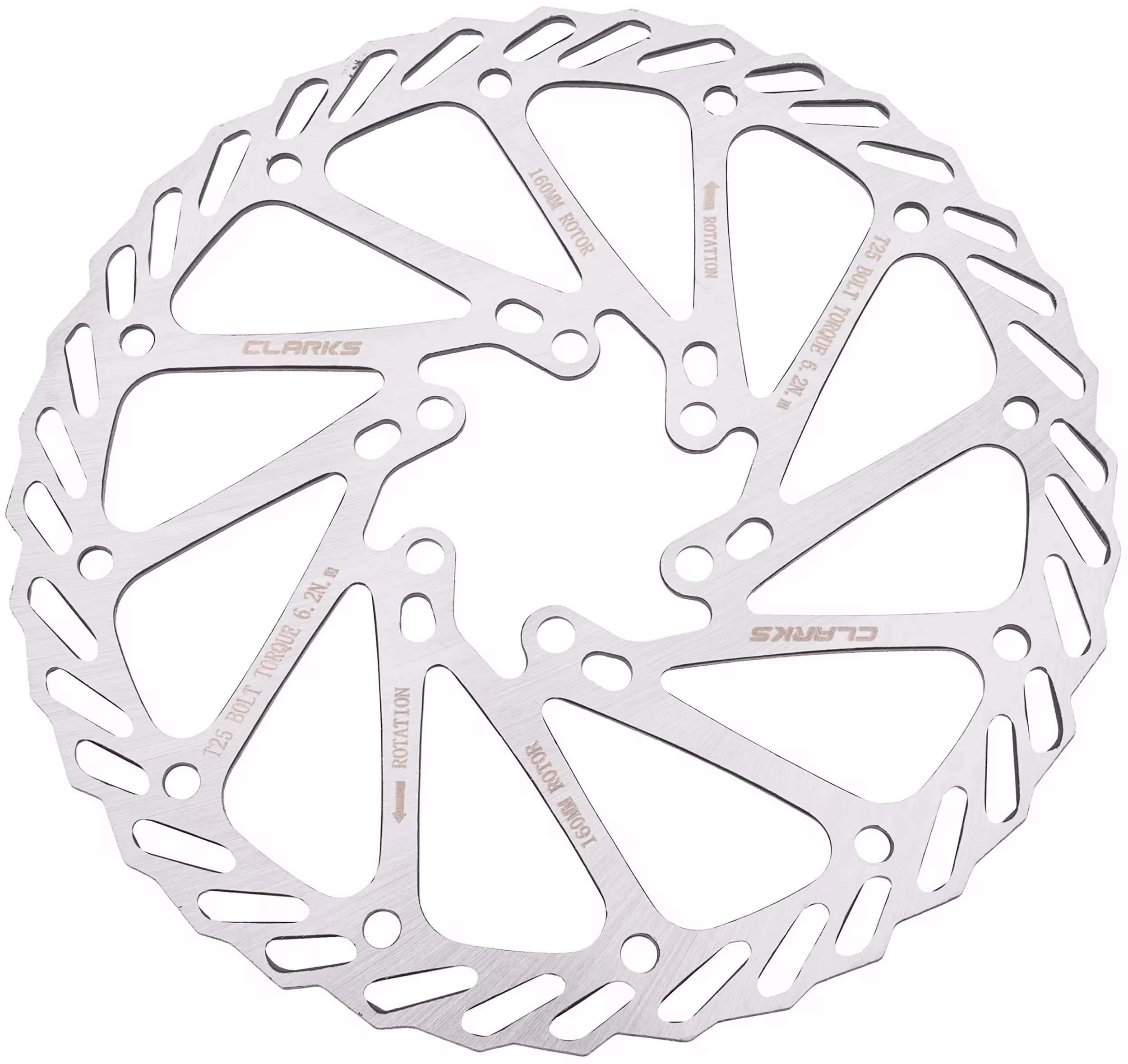 Clarks M2 Bremsscheibe 180 mm – 6-Loch, Edelstahl, 1,8 mm – Bild 1